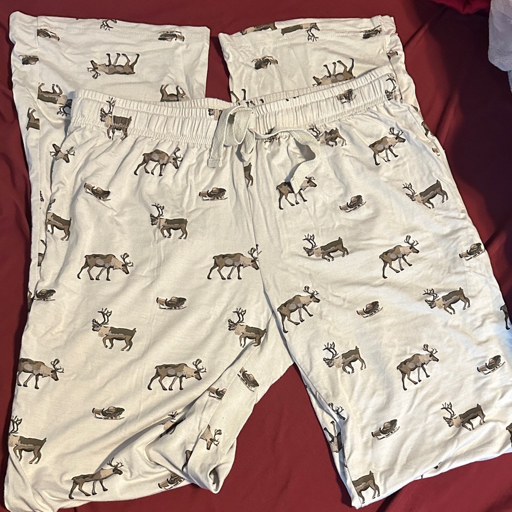 Reindeer Print Pajama Pants